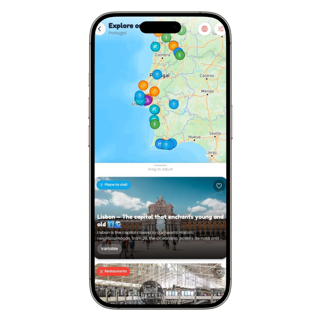 Capture de l'application Easy Family Trip : explorer les lieux adaptés aux familles